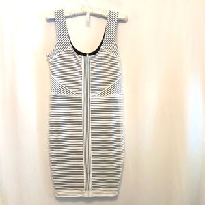NWOT classy Guess dress.  Black with white overlay.  Size Large